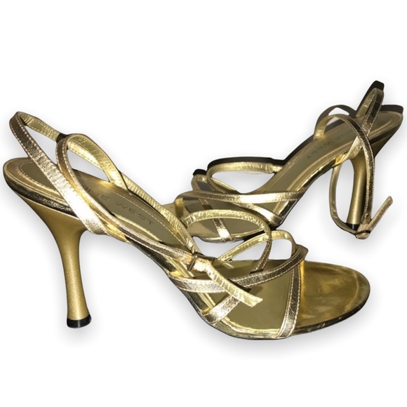 Nine West Shoes - Nine West gold heels
